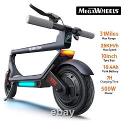 Adults Electric Scooter 31 Miles 25km/h 10 Tires 500W 10.4AH for Commuting