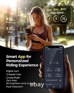 Adults Electric Scooter 31 Miles 25km/h 10 Tires 500W 10.4AH for Commuting