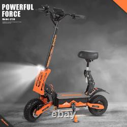 Adults Electric Scooter Folding Dual Motor 5600W 60V 27AH 11 Road Tires 50MPHJ9