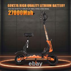 Adults Electric Scooter Folding Dual Motor 5600W 60V 27AH 11 Road Tires 50MPHJ9