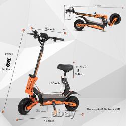Adults Electric Scooter Folding Dual Motor 5600W 60V 27AH 11 Road Tires 50MPHJ9