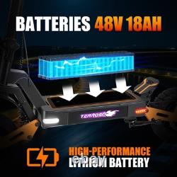 Adults Electric Scooter Folding Single Motor 1200W 48V 18AH 11 Road Tires 40MPH