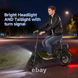 Adults Electric Scooter Peak 750W Peak Motor 48V 10.4ah 28Miles 14 Tire with Seat