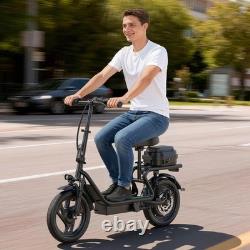 Adults Electric Scooter Peak 750W Peak Motor 48V 10.4ah 28Miles 14 Tire with Seat