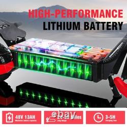 Adults Folding Electric Scooter Single Motor 1200W 48V 13AH 11 Road Tires 38MPH