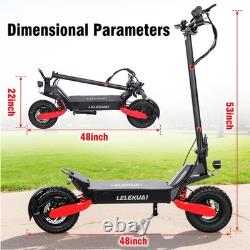 Adults Folding Electric Scooter Single Motor 1200W 48V 13AH 11 Road Tires 38MPH