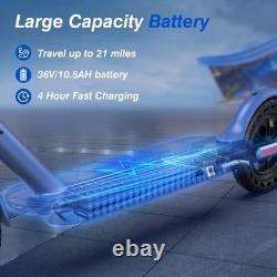 Aovopro Adult Electric Scooter 350w Blue Long Range 30km High Speed 31km/h New