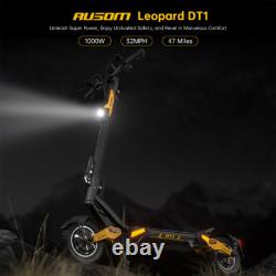 Ausom 1000W E Scooter for Adults Foldable Scooter 47 Miles Range, Dual Disc Brake