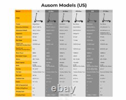 Ausom L1 Adults Electric Scooter, 800W Motor, 70km Range, 10inch Tires E-Scooter