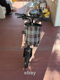 Black Folding Seated Elec. Scooter 500W with Front Basket for Adults