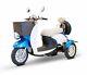 Blue & White EWheels EW-11 Sport Electric Scooter, 3 Wheels, 18 mph, 2 Riders