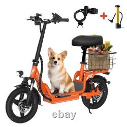 Bodywel 14'' Electric Scooter with Seat 48V 13Ah 1000W 20Mph E-Scooter Adults US