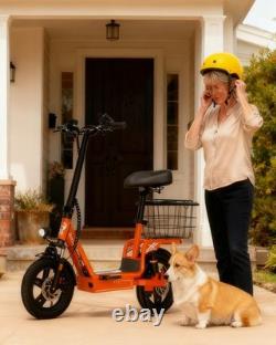 Bodywel Electric Scooter with Seat 14 E Scooter Adults 100W Peak 20MPH Ebike