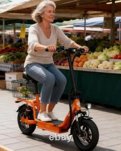 Bodywel Electric Scooter with Seat 14 E Scooter Adults 100W Peak 20MPH Ebike
