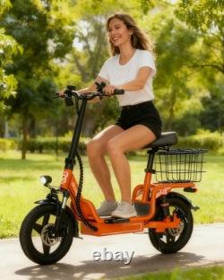 Bodywel Electric Scooter with Seat 14 E Scooter Adults 100W Peak 20MPH Ebike