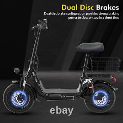 Bodywel Electric Scooter with Seat 48V 13Ah 20Mph E-Scooter for Adults 14 inch