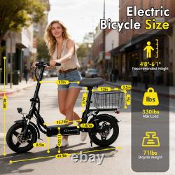 Bodywel Electric Scooter with Seat 48V 13Ah 20Mph E-Scooter for Adults 14 inch