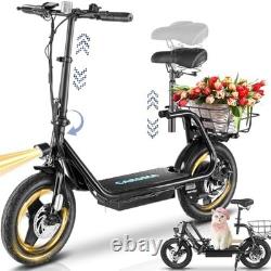 Caroma 750W Electric Seated Adult Scooter 14 Tire, 48V10A Battery 20MPH