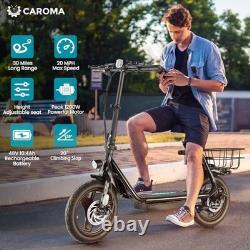 Caroma 750W Electric Seated Adult Scooter 14 Tire, 48V10A Battery 20MPH