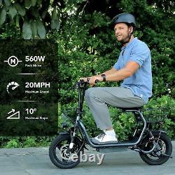 Caroma Peak 1200W Electric Scooter with Seat, 14 Fat Tire Electric Scooter Adul