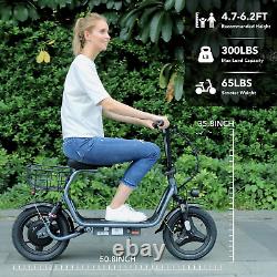 Caroma Peak 1200W Electric Scooter with Seat, 14 Fat Tire Electric Scooter Adul