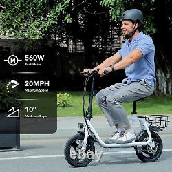 Caroma Peak 1200W Electric Scooter with Seat 14 Tire, 30 Miles Ranges 20MPH Max