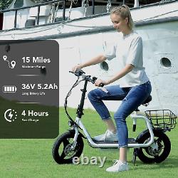 Caroma Peak 1200W Electric Scooter with Seat 14 Tire, 30 Miles Ranges 20MPH Max