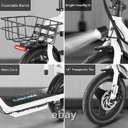 Caroma Peak 1200W Electric Scooter with Seat 14 Tire, 30 Miles Ranges 20MPH Max