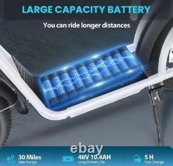 Caroma Peak 819W Adult Electric Scooter Off-Road Foldable Ebike with Seat&Basket