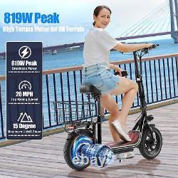 Caroma Peak 819W Electric Scooter Adults, Electric Scooter with Seat and 12