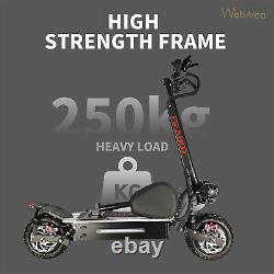 Dual Motor Electric Scooter Adult 11inch Off Road Tires Fast Speed 60v 5600w