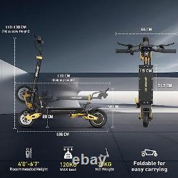 Dual Motor Off-Road Electric Scooter for Adults 34 mph Max Speed 2400W Motor