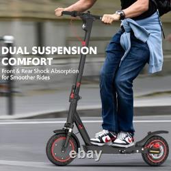Dual Suspension Electric Scooter Adult with Turn Signal Light & Rear Disc Brake