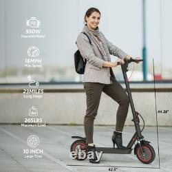 Dual Suspension Electric Scooter Adult with Turn Signal Light & Rear Disc Brake