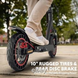 Dual Suspension Electric Scooter Adult with Turn Signal Light & Rear Disc Brake