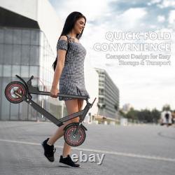 Dual Suspension Electric Scooter Adult with Turn Signal Light & Rear Disc Brake