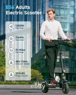 ECOROAD ES6 Foldable Electric Scooter(1000W Motor, 31MPH Top Speed, 37Miles Range)