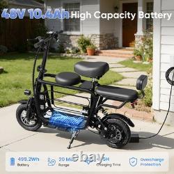 EILLEO Electric Scooter Seat for Adults 750W Motor 18.75mph 20Mile With Pet Basket