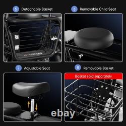 EILLEO Electric Scooter Seat for Adults 750W Motor 18.75mph 20Mile With Pet Basket