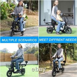 EILLEO Electric Scooter With Seat 48V for Adult 500W Max Motor 17.4MPH 20 Miles