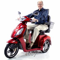 EWheels EW36 Red 3-Wheel Electric Power Mobility Scooter FREE ALARM 18 MPH NOTAX