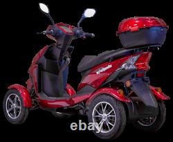 EWheels EW-14 4 Four Wheel RED Electric Mobility Scooter 15MPH 40 Miles NOTAX