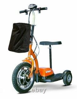EWheels EW-18 Electric 3 Wheel Mobility Scooter Sit or Stand 350W Orange 15mph