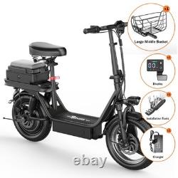 E-Scooter with Seat 30 MPH 43 Miles Range 14'' 1500W Electric Scooter For Adult