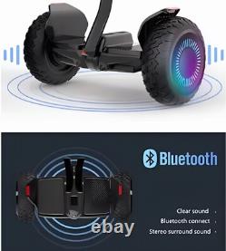 Electric 10 Inch Self-Balancing Scooter for Kids and Adults, Bluetooth Speakers