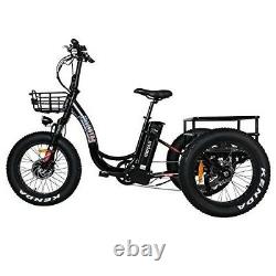 Electric Adult Tricycle 3 Wheel Commuter All Terrain 7 Speed Deer Hunting Cargo