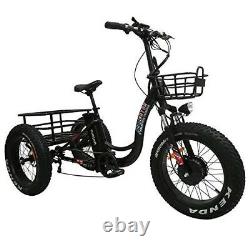 Electric Adult Tricycle 3 Wheel Commuter All Terrain 7 Speed Deer Hunting Cargo