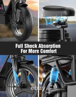 Electric Scooter 1000W 48V 15Ah 25MPH Foldable E-Scooter with Seat for Adults