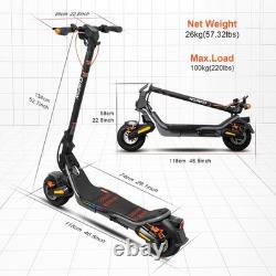Electric Scooter 1000W Motor 25MPH 25-35Miles 624Wh Battery Fingerprint Unlock