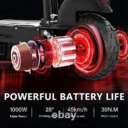 Electric Scooter 1000W Motor, Up to 40 Miles Folding E-Scooter with Dual Braking